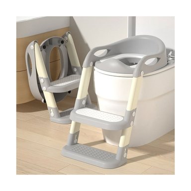 ASIENTO ESCALERA ADAPTADOR DE BAÑO PARA NIÑO GRIS - 8