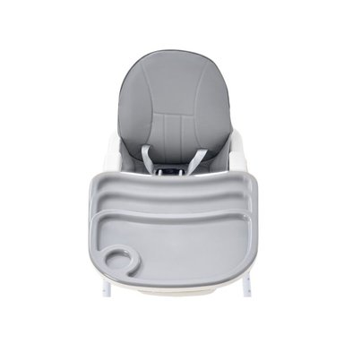 SILLA DE COMER 4 EN 1 CON CINTURÓN, DOBLE BANDEJA PARA NIÑOS GRIS - 9