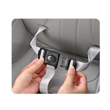 SILLA DE COMER 4 EN 1 CON CINTURÓN, DOBLE BANDEJA PARA NIÑOS GRIS - 10