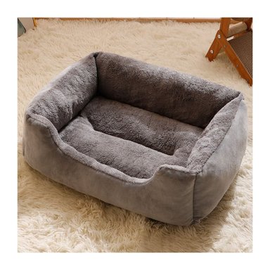 CAMA SUAVE XXL PARA PERROS Y GATOS MÁXIMA COMODIDAD GRIS - 2