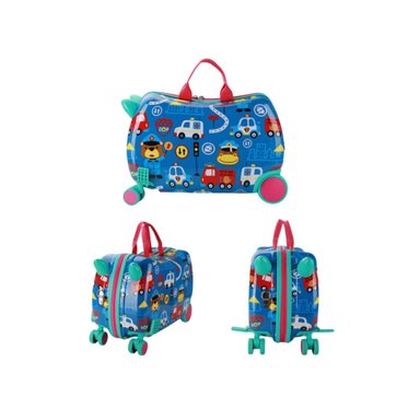 MALETA ANDADOR INFANTIL CON RUEDAS Y ARRASTRE AZUL - 4