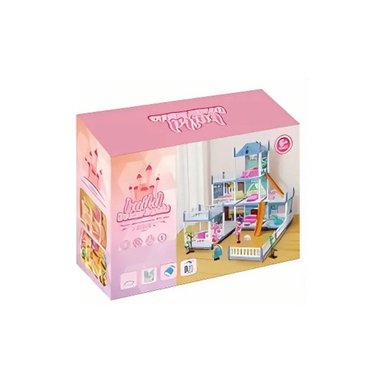 CASA DE MUÑECAS 3 NIVELES CON LUCES DECORATIVAS Y ACCESORIOS - 5
