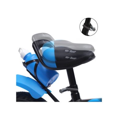 BICICLETA ARO 20 CON CESTA, RUEDAS LUCES Y BOTELLON DE AGUA AZUL - 3