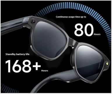 GAFAS INTELIGENTES CAMARA HD 8MP GRABACION 1200P TRADUCCION AI WIFI BLUETOOTH - 5