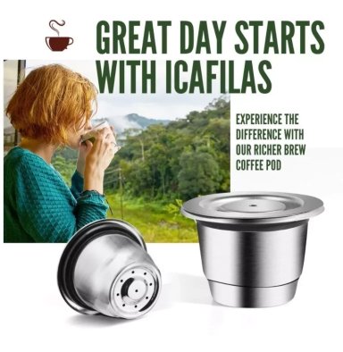 CAPSULAS REUTILIZABLES ACERO PARA NESPRESSO ICAFILAS UNIDAD - 1