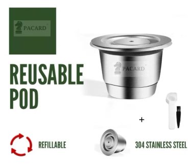 CAPSULAS REUTILIZABLES ACERO PARA NESPRESSO ORIGINAL PACARD - 1