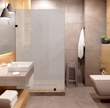 MAMPARA TEMPLADA DELLORTO BAGNO 80X190 BLK 8 MM - 1