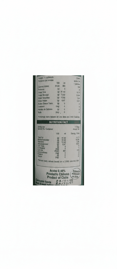 ACEITE DE OLIVA PREMIUM DE ROSSETTI - 500 CC - 4