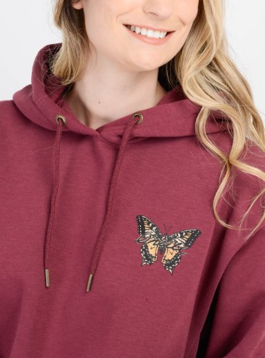 POLERON ALGODÓN MUJER ONEILL ROJO BYRON HOODY OSCURO - 5
