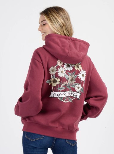 POLERON ALGODÓN MUJER ONEILL ROJO BYRON HOODY OSCURO - 6