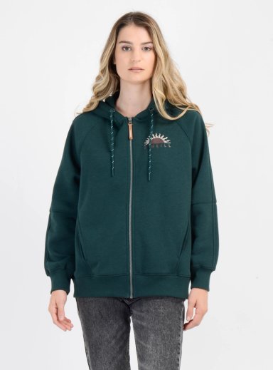 POLERON ALGODÓN MUJER ONEILL VERDE SUNNY PALM FZ OSCURO - 1