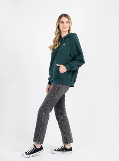 POLERON ALGODÓN MUJER ONEILL VERDE SUNNY PALM FZ OSCURO - 3