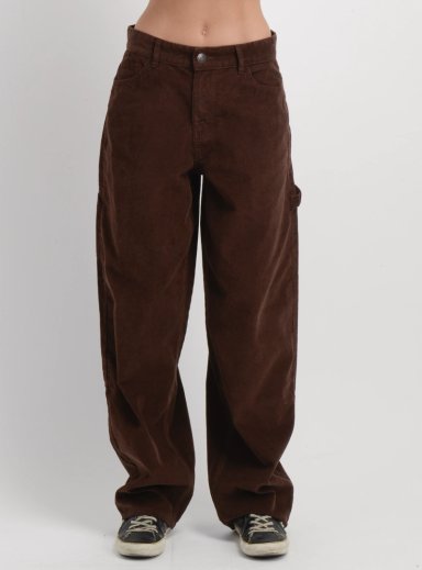 PANTALON COTELE LUX  CAFE - 1