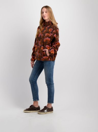 POLERON POLAR HOODIE OG FLOWERS ROSADO - 3