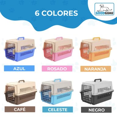 CANIL PERROS GATOS JAULA TRANSPORTE VIAJES GOODGUAU CELESTE M - 4
