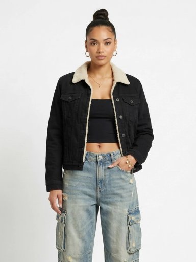 CHAQUETA MEZCLILLA JEANS CHIPORRO SHERPA MUJER - 1