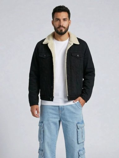 CHAQUETA MEZCLILLA CHIPORRO NORUEGANS MAN HOMBRE EN COLOR NEGRO - 1