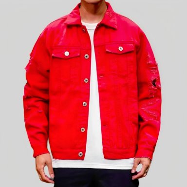 CHAQUETA MEZCLILLA DESTROYED COLORS HOMBRE - 1