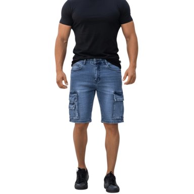 SHORT JEANS CARGO HOMBRE ROMEO - 1