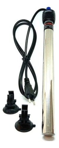 CALEFACTOR PECES HC-100 SOBO ACUARIO TORTUGAS TERMOSTATO 100W ACERO - 1