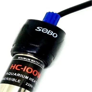 CALEFACTOR PECES HC-100 SOBO ACUARIO TORTUGAS TERMOSTATO 100W ACERO - 2
