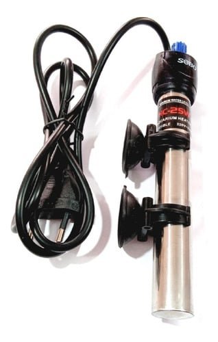 CALEFACTOR PECES HC-25 W SOBO ACUARIO TORTUGAS TERMOSTATO 25W ACERO - 1