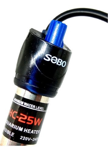CALEFACTOR PECES HC-25 W SOBO ACUARIO TORTUGAS TERMOSTATO 25W ACERO - 2