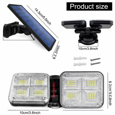 FOCO REGALOSOK SOLAR TRIPLE PANEL SEPARADO 108 LED - 2
