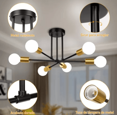 LÁMPARAS DE TECHO PARA SALA COLGANTES MODERNAS DECORATIVAS - 4