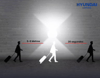 APLIQUE LED SENSOR MOVIMIENTO 8W 6500K HYUNDAI COLOR BLANCO FRIO ¡SIN IMAGEN! - 5