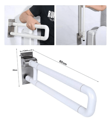 BARRA DE SEGURIDAD PASAMANO ABATIBLE 60 CM ADULTO MAYOR DISCAPACITADOS - 3