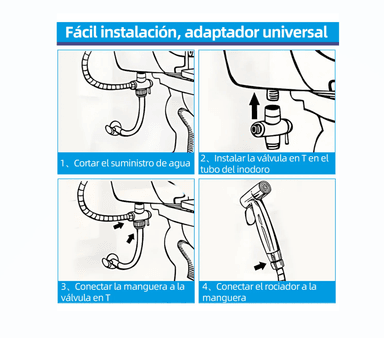 KIT DUCHA BIDET ARABE WC INODORO ACERO INOXIDABLE  (0) - 2