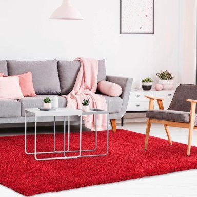 ALFOMBRA DIB COLORS SHAGGY ROJO 133 X 180 CM - 2