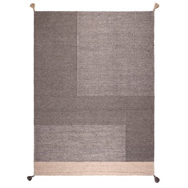 ALFOMBRA HANDWOVEN WOOL STYLE 190X290 GRIS - 1