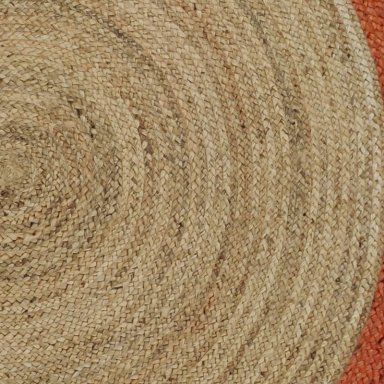ALFOMBRA YUTE RED. CANCUN 150X150 NARANJO - 2