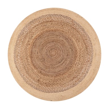 ALFOMBRA YUTE BRAIDED BRC-197 A NATURAL BEIGE 150X150 - 1