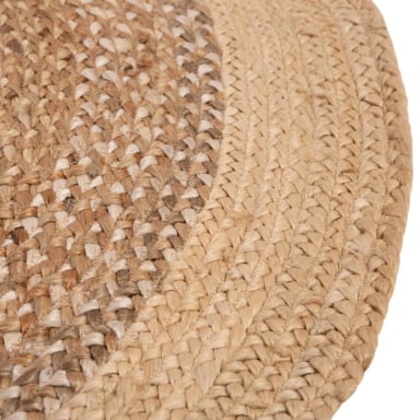 ALFOMBRA YUTE BRAIDED BRC-197 A NATURAL BEIGE 150X150 - 3