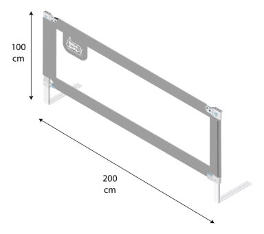 SET 2 BARANDAS PARA CAMA KING 180X200CM COLCHONES ALTOS - 3