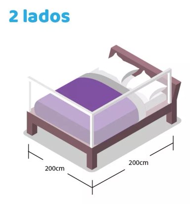 2 BARANDAS CAMA SUPER KING (200X200) COLCHÓN ALT.HASTA 27CM - 3