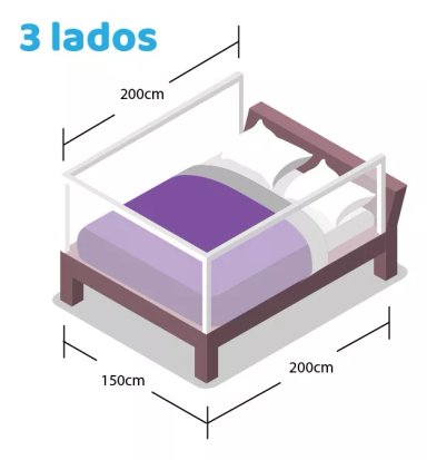 3 BARANDAS PARA CAMA 2PLAZAS (150X200X200)+ SOPORTE CABECERA - 5