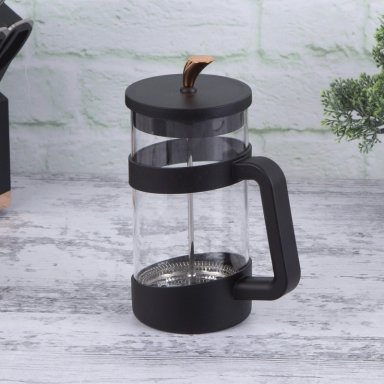 CAFETERA FRANCESA 1000ML, BERLINGER HAUS, LÍNEA BLACK ROSE COLLECTION, COLOR NEGRO ORO ROSA. - 3