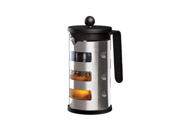 CAFETERA FRANCESA 1000 ML, BERLINGER HAUS, LÍNEA BLACK SILVER COLLECTION, COLOR NEGRO - ACERO. - 1