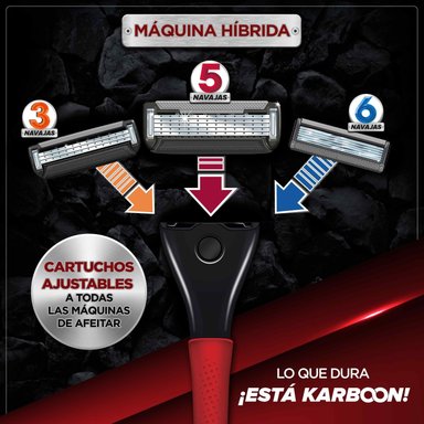 SET GROOMEN REPUESTO MÁQUINA AFEITAR 600 X2 CARTUCHOS DE 6 NAVAJAS - 4