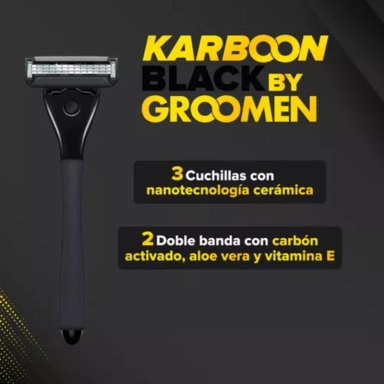 AFEITADORA DESECHABLE GROOMEN BLACK 300X1 - 4