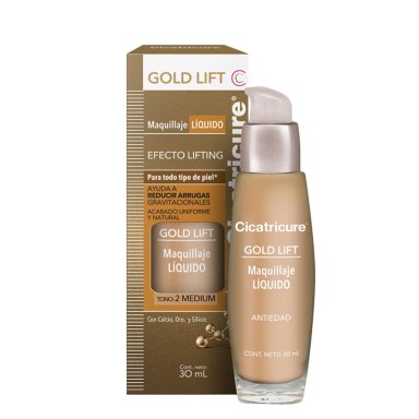 CICATRICURE MAQUILLAJE GOLD LIFT TONO MEDIO 30 G - 1