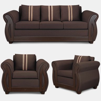 JUEGO LIVING RUZAM MOBEL ISIDORA 3-1-1 CAFÉ - 1