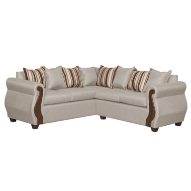 SECCIONAL RUZAM MOBEL BEGOÑA 5 CUERPOS LINO BEIGE - 1