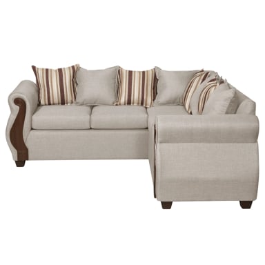 SECCIONAL RUZAM MOBEL BEGOÑA 5 CUERPOS LINO BEIGE - 2