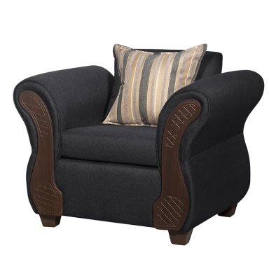 JUEGO LIVING RUZAM MOBEL MARSELLA 3 1 1 NEGRO - 7