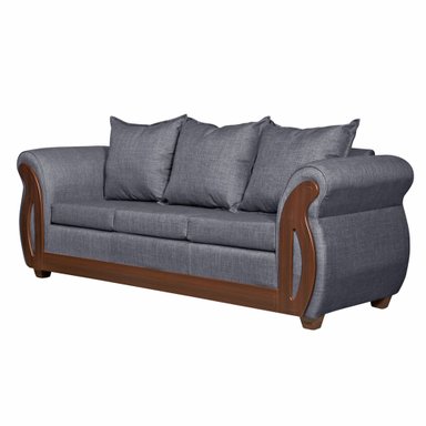 JUEGO LIVING RUZAM MOBEL ISIDORA 5 CUERPOS LINO GRIS 3-2 - 3